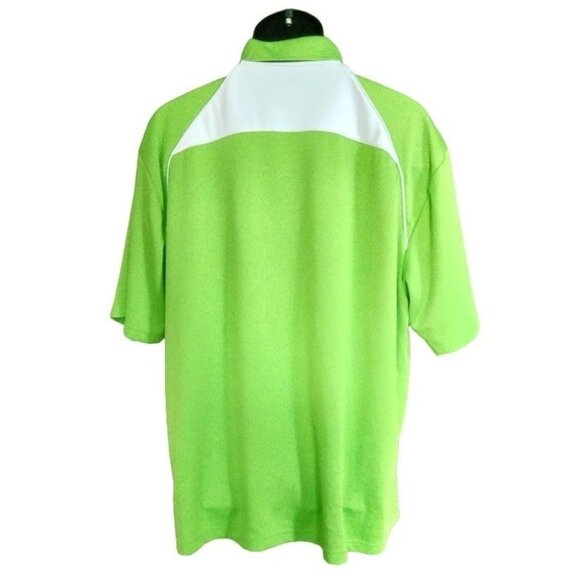Grand Slam Size XXL Polo Shirt Mens Short Green Sleeve White Piping - Picture 5 of 8